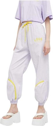 Love Moschino Joggingbroek met trekkoord - Dames - Sweatpants - Paars - S - Katoen - Broeken