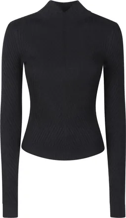 Victoria Beckham Truien & Vesten, Dames, Zwart, XS, Wol, Georgia Jumper