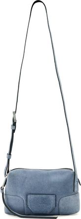 AllSaints Micro Ares Suede Crossbody Bag in Sea Blue at Nordstrom