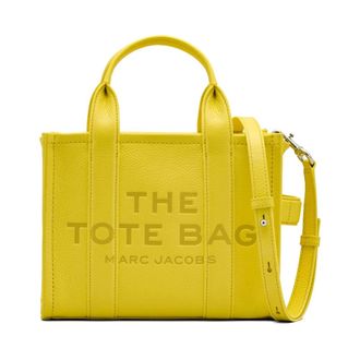 Marc Jacobs De Kleine Leren Tote Bag - Dames - Shoppers - Geel - ONE Size - Leer - Tassen