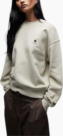 Carhartt Work in Progress Womens Carhartt Womens Sweatshirt WIP nelson Jumper - Cream - Size: 12