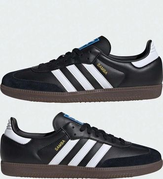 adidas Mens Adidas Originals Samba OG Trainers Black - Black/Black - Size: 8.5
