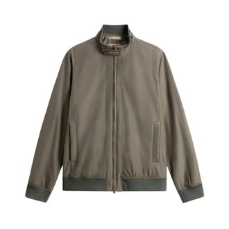 Woolrich Bomber Jackets, male, Green, Size: XL Spring Lewis Bomber