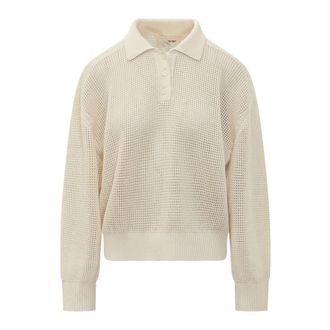 ATOMOFACTORY Polo Shirts, female, Beige, Size: XS Polo Traforata Rete