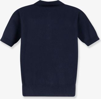 Max Mara Womens Polo Shirt Smmpomposa Blue Cotton Tops