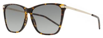 BOSS Boss Womens Lightweight Square Sunglasses B1661S 2IK9O Havana/Gold 58mm