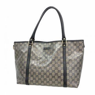 Gucci Black Gold Coated Canvas Tote Bag (Pre-Owned)
