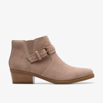 Clarks Danyelle Wish Light Taupe Sde Laarzen
