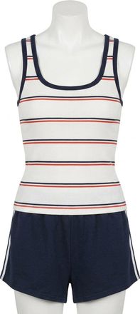 Z Supply Fisher Striped Rib Tank Top In White