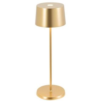 Zafferano Zafferano Lampada a led da tavolo Olivia Pro Giallo Oro ricaricabile e dimmerabile - 2200-2700-3000K 9h alla massima potenza