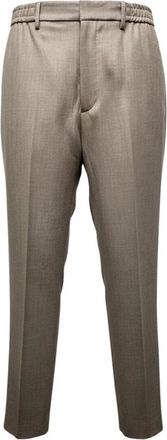 Tagliatore Gar&ccedil;on Broeken - Heren - Nette broeken - Beige - M - Wol - Broeken