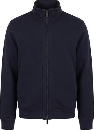 Emporio Armani Navy Blue Zip-Up Sweatshirt
