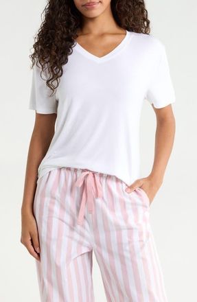 Nordstrom Moonlight Pajama T-Shirt in White at Nordstrom, Size X-Large