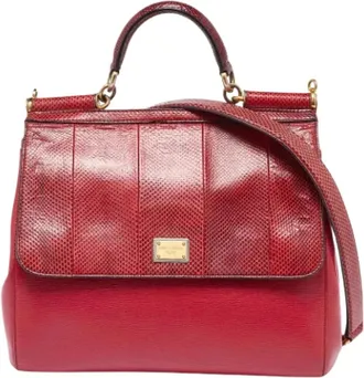 Dolce & Gabbana Pre-owned Handbags, female, Red, Size: ONE SIZE Pre-owned Leather handbags