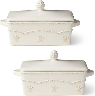 Certified International Heritage Set Of 2 Rectangular Mini Bakers