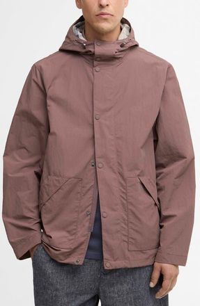 Barbour Baywick Showerproof Hooded Jacket in Peppercorn at Nordstrom, Size Xx-Large