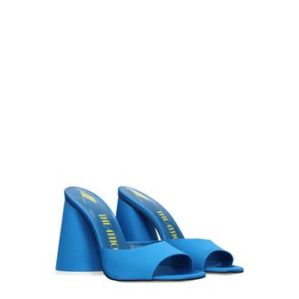 The Attico Womens Light Blue Satin Platform Sandals