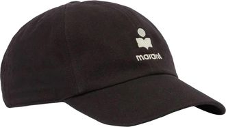 Isabel Marant Unisex Cap Tomas Washed Black Cotton Hat