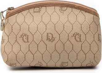 Dior Pre-owned Dior Honeycomb Coated Canvas Cosmetic Pouch 1NNU2RC9GZCZYET3