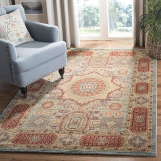 Safavieh Mahal Machine Made Area rug, Navy / Red Traditional Style Easy Care