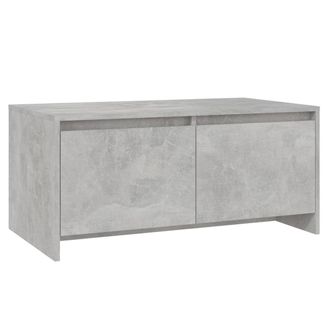 vidaXL Mesa De Centro Madera De Ingenier&iacute;a Gris Hormig&oacute;n 90x50x41,5 Cm Vidaxl