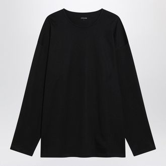 Christophe Lemaire Black Cotton And Silk Interlock T Shirt