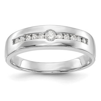 Diamond2Deal 14k Gold Lab Grown Diamond Wedding Band Ring 0.27Ct Clarity- VS Color- G-H