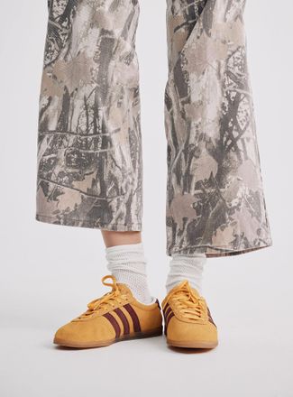 adidas Womens Yellow & burgundy suede Gazelle Lo Pro sneakers Women