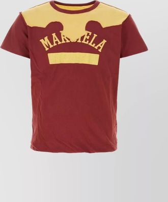 Maison Margiela graphic print cotton t-shirt with iconic stitches