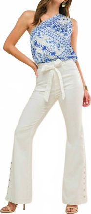 Flying Tomato Forever Your Girl Flare Pant In White