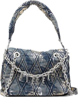Diesel Charm-D Schoudertas - Dames - Schoudertassen - Blauw - ONE Size - Denim - Tassen