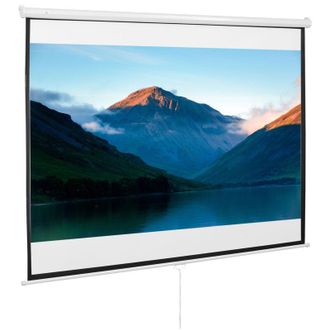 HOMCOM Telo Proiettore 100 Schermo di Proiezione a Muro per Proiettori LED LCD
