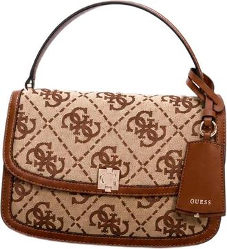 Guess Tassen, Dames, Bruin, ONE Size, Audrey Logo Convertible Xbody Flap