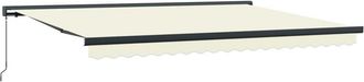 vidaXL Toldo Retr&aacute;ctil Crema Y Gris 400 X 300 Cm Lona Y Aluminio Vidaxl