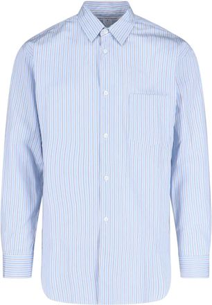 Comme Des Garçons Camicia a righe in cotone - Blu
