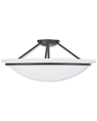 Livex Lighting Livex Newburgh 3-Light Black Ceiling Mount