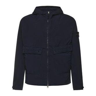 Stone Island Light Jackets, male, Blue, Size: 2XL Light Jackets