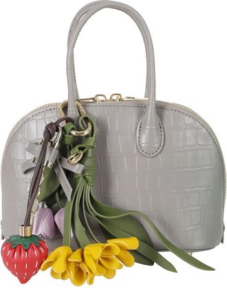 Self Portrait Mini Bolso Toast de Piel con Efecto Cocodrilo - Bags - Mujer - Gris - ONE SIZE
