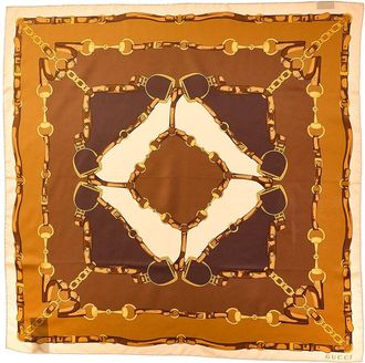 Gucci Print Silk Scarf