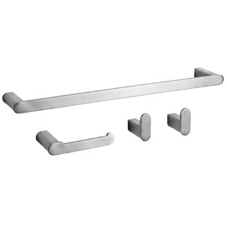 Rea Juego De Perchas Para Ba&ntilde;o Rea Mati Brush Nickel