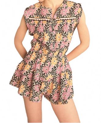 Saylor Xena Floral Romper In Multi