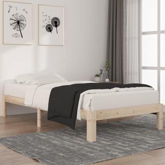 vidaXL Estructura De Cama Sin Colch&oacute;n Madera Maciza De Pino 100x200 Cm Vidaxl