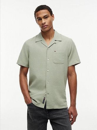 Tommy Hilfiger Regular Fit Linen Blend Short Sleeve Shirt