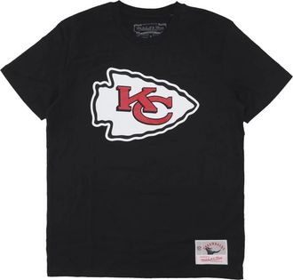 Mitchell & Ness Kansas City Chiefs Logo Tee Zwart - Heren - T-shirts - Zwart - L - Katoen - Tops