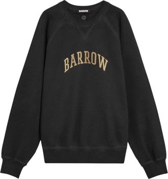 Barrow Barrow, Hoodies & sweatvesten, unisex, Grijs, S, Katoen, Logo Sweatshirt
