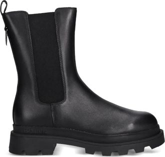 Blauer elastic-panels chelsea boots - women - Rubber/Leather/Fabric - 38 - Black