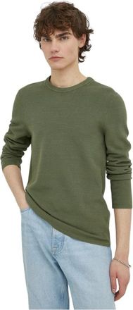 Marc O'Polo Jersey de cuello redondo - Knitwear - Hombre - Verde - S