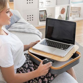 InnovaGoods Innovagoods Innovagoods Home Living Escritorio Port&aacute;til Madera Gris