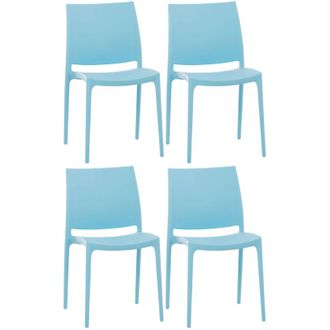 Clp Set di 4 sedie Maya azzurro