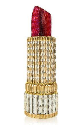 Judith Leiber Lipstick Seductress Crystal Bag in Champagne Red Multi at Nordstrom